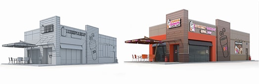 Shops 3d Modeling and Rendering in USA